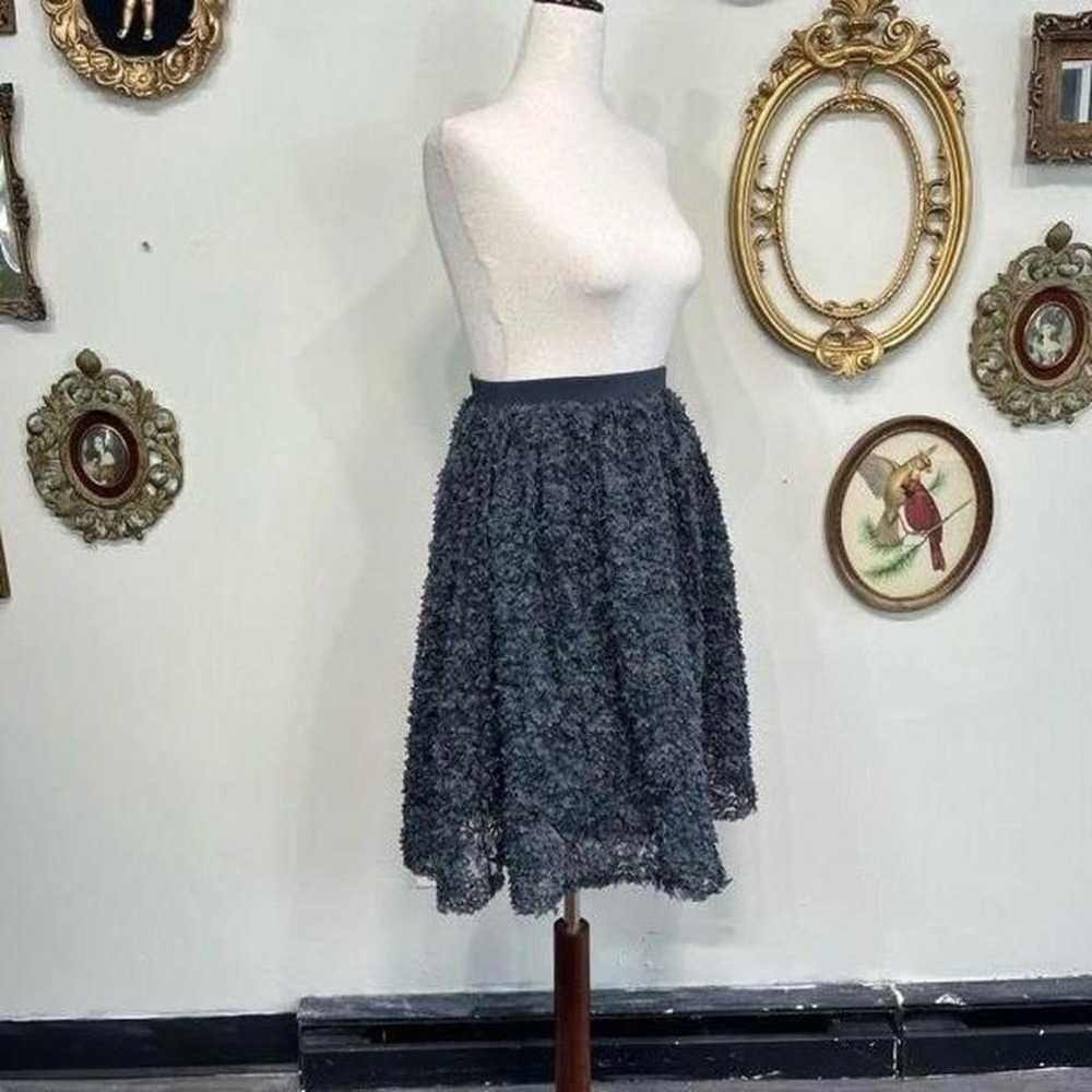 Molo Space Grey 3D Floral Applique Brook‎ Skirt Girls 11/12